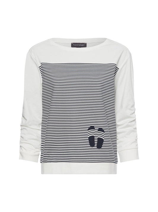 Franco Callegari Sweatshirt Damen Baumwolle gestreift