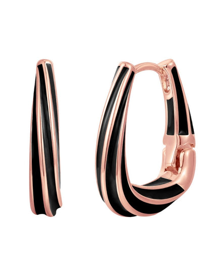 Yokoamii Creolen Damen Messing roségold