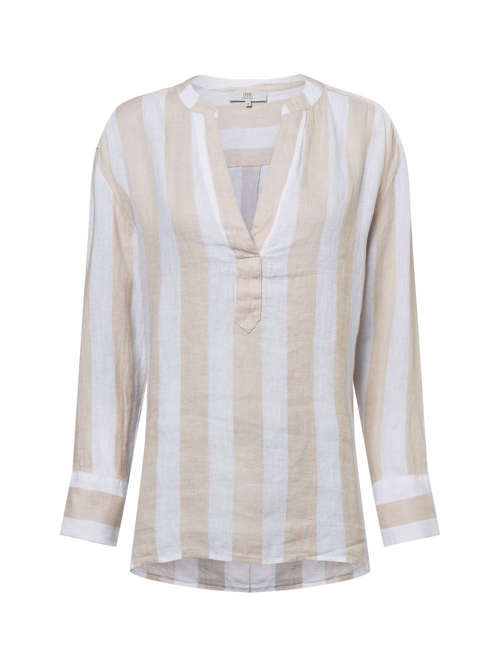 IPURI Leinenbluse Damen gestreift