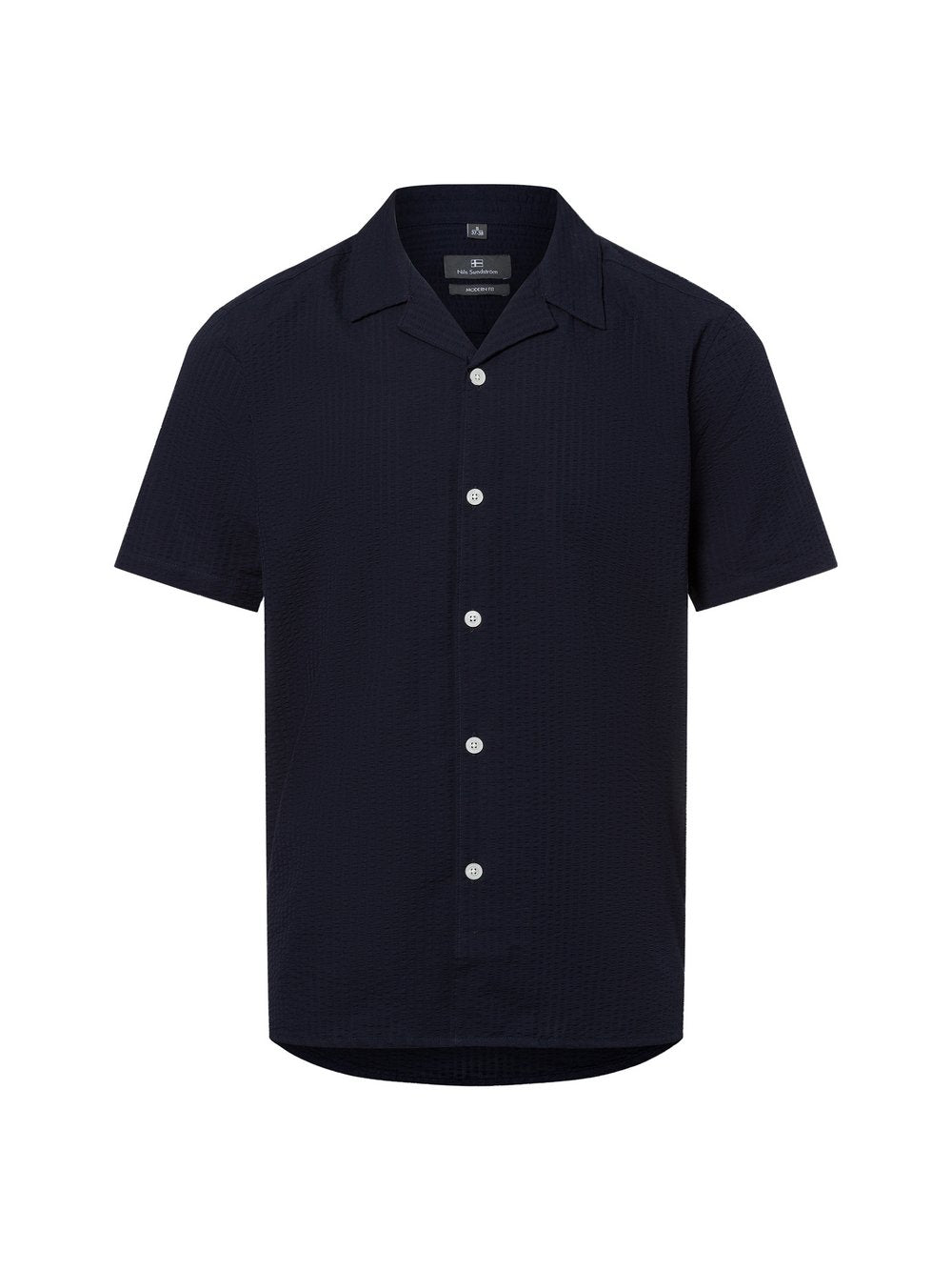 Nils Sundström Freizeithemd Herren Modern Fit Baumwolle