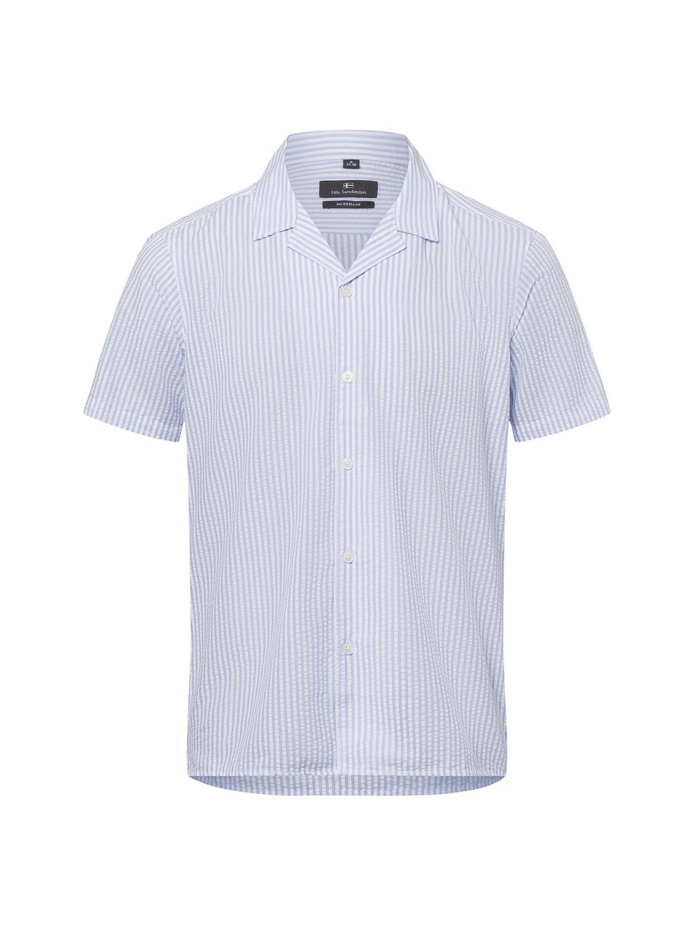 Nils Sundström Freizeithemd Herren Modern Fit Baumwolle