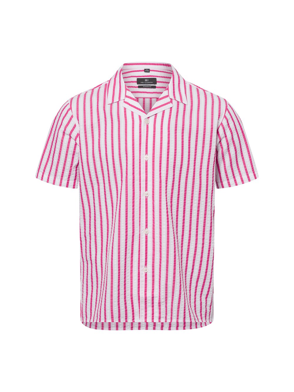 Nils Sundström Freizeithemd Herren Modern Fit Baumwolle