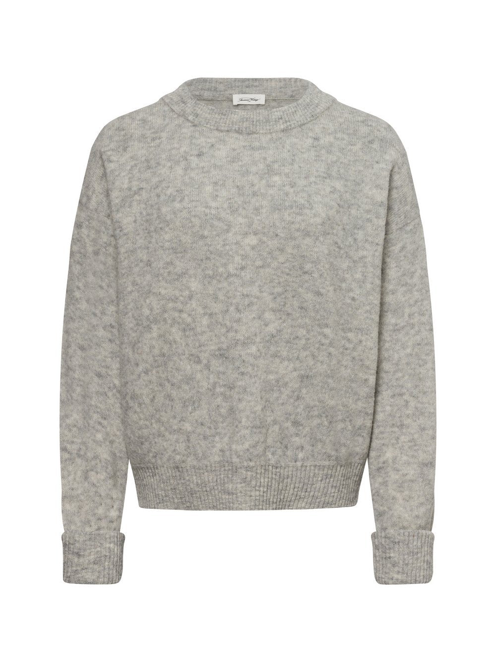 american vintage Strickpullover mit Alpakaanteil Damen Wolle meliert