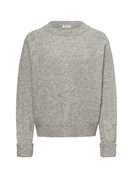 american vintage Strickpullover mit Alpakaanteil Damen Wolle meliert