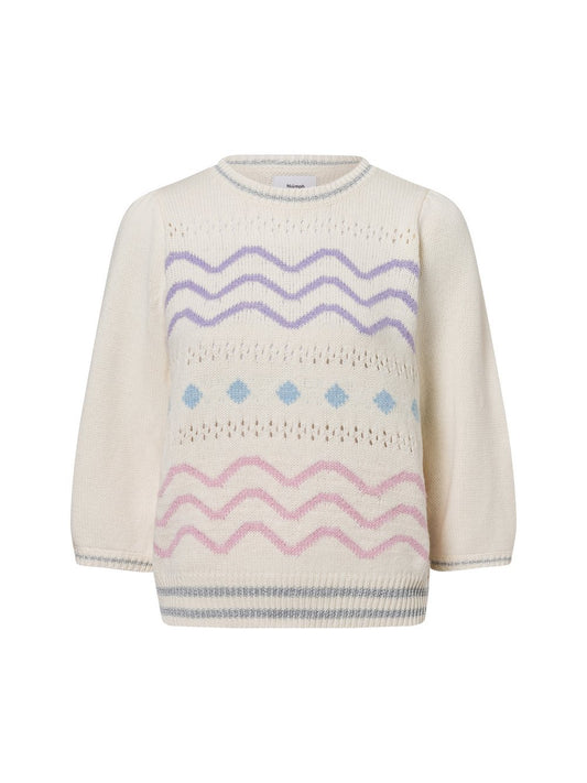 Nümph Strickpullover Damen Baumwolle gemustert