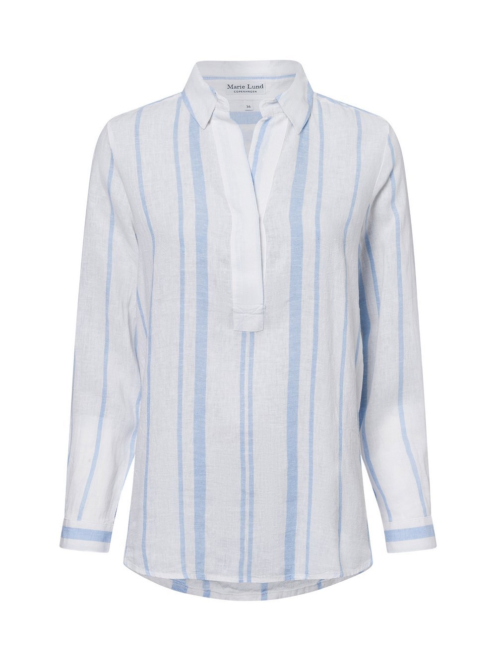 Marie Lund Tunikabluse mit Leinen-Anteil Damen Baumwolle gestreift