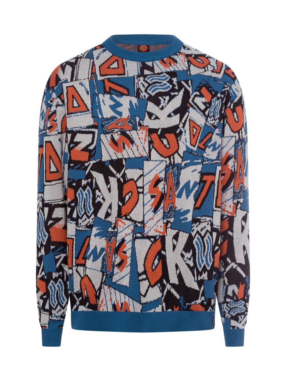 Santa Cruz Strickpullover Herren Baumwolle gemustert