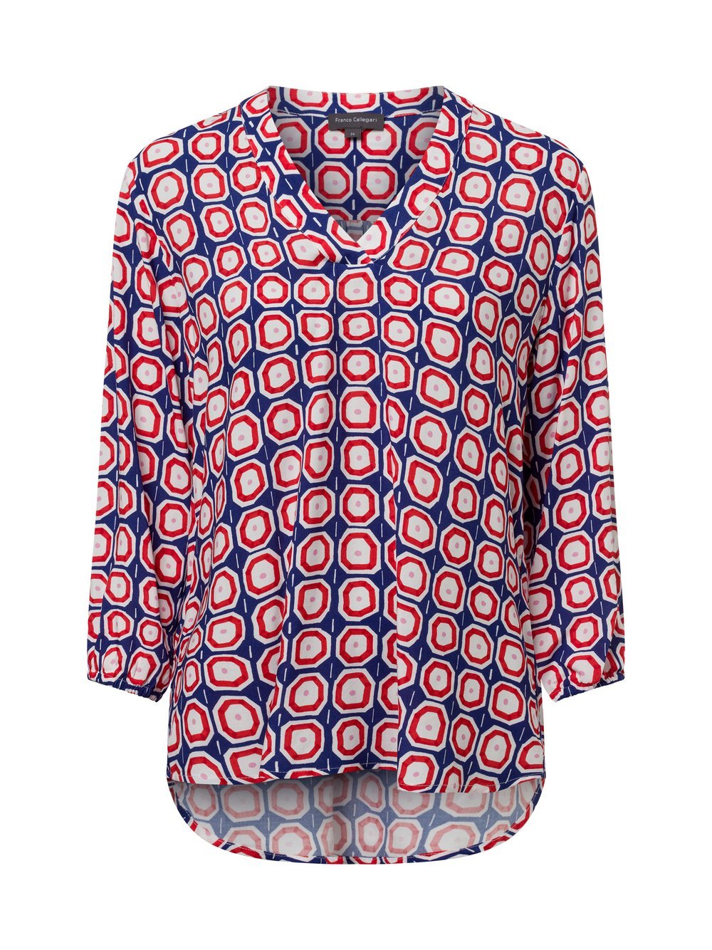 Franco Callegari Tunikabluse Damen Viskose gemustert