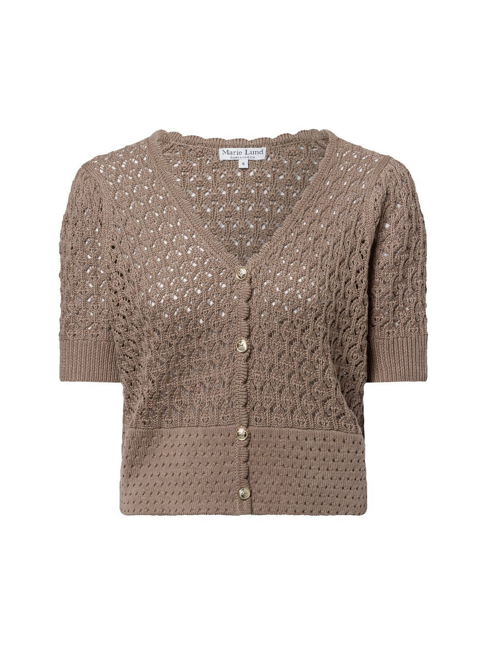 Marie Lund Strickjacke Damen Baumwolle strukturiert