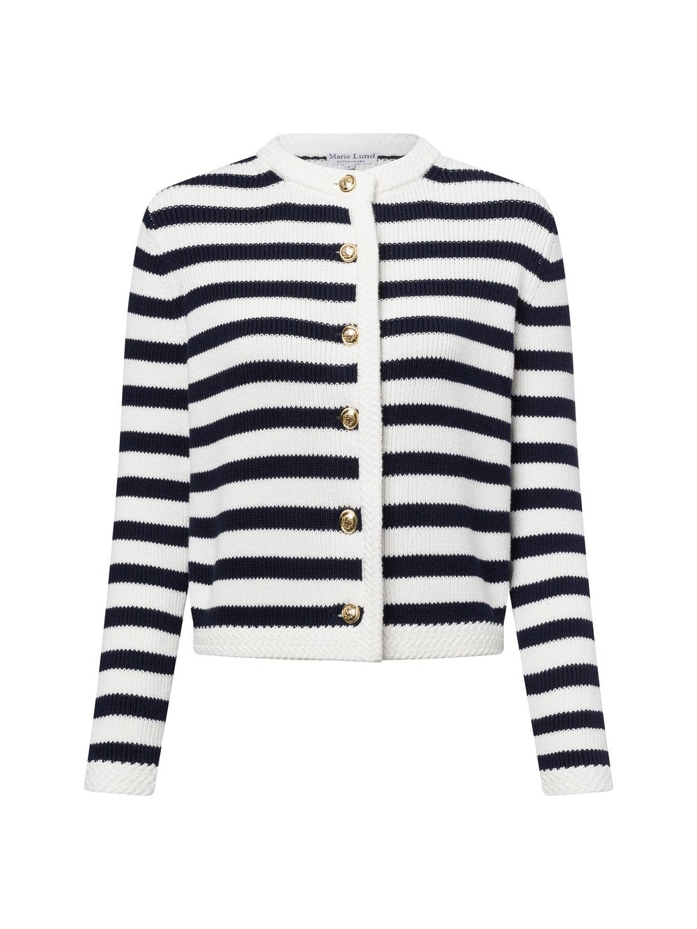 Marie Lund Strickjacke Damen Baumwolle gestreift