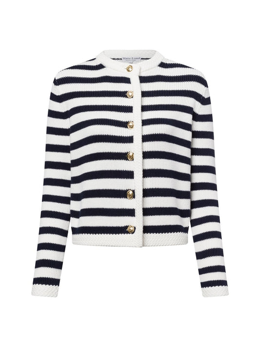 Marie Lund Strickjacke Damen Baumwolle gestreift