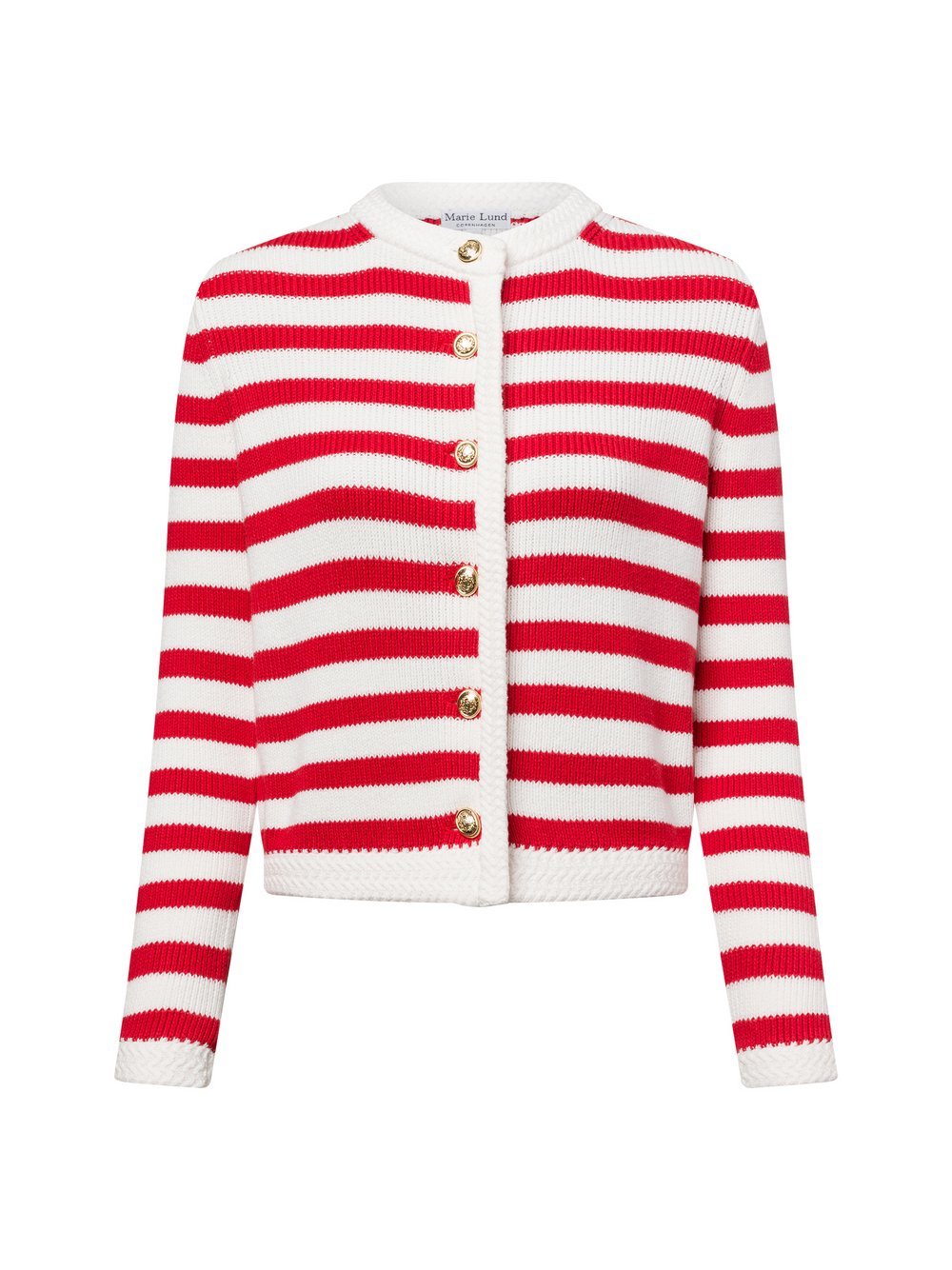 Marie Lund Strickjacke Damen Baumwolle gestreift