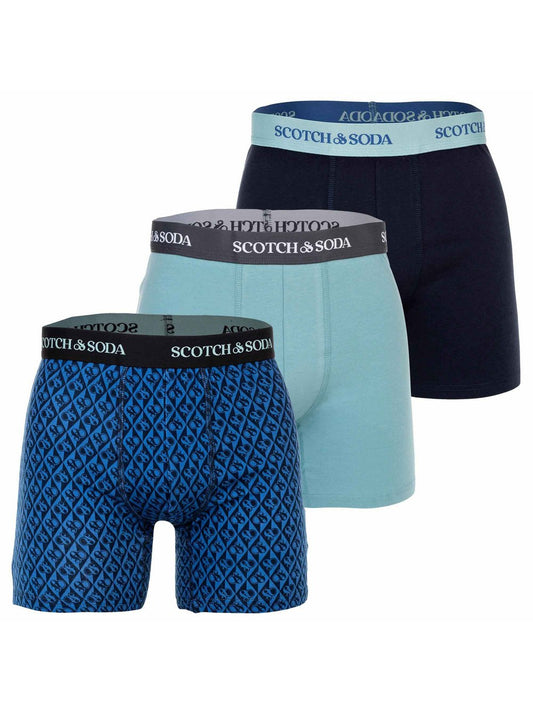 Scotch & Soda Boxershort 3er Pack Herren Baumwolle gemustert