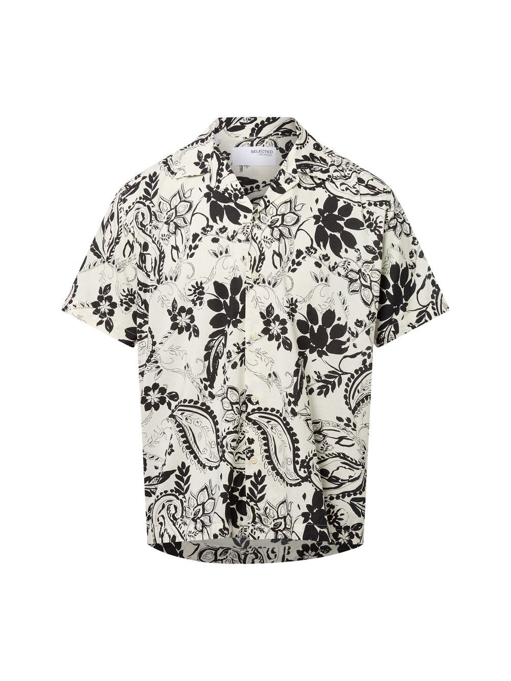 Selected Kurzarm-Hemd Herren Modern Fit Baumwolle gemustert