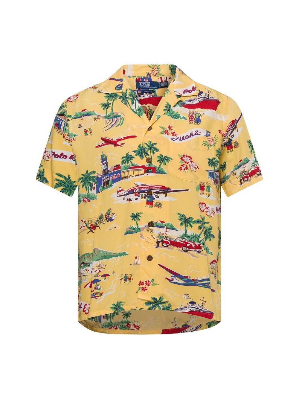 Polo Ralph Lauren Freizeithemd Herren Regular Fit Viskose gemustert