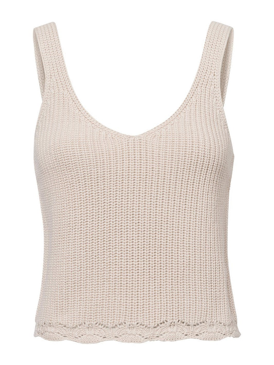 Marie Lund Häkeltop Damen Baumwolle strukturiert