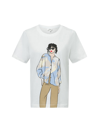 s.Oliver T-Shirt Damen Baumwolle bedruckt