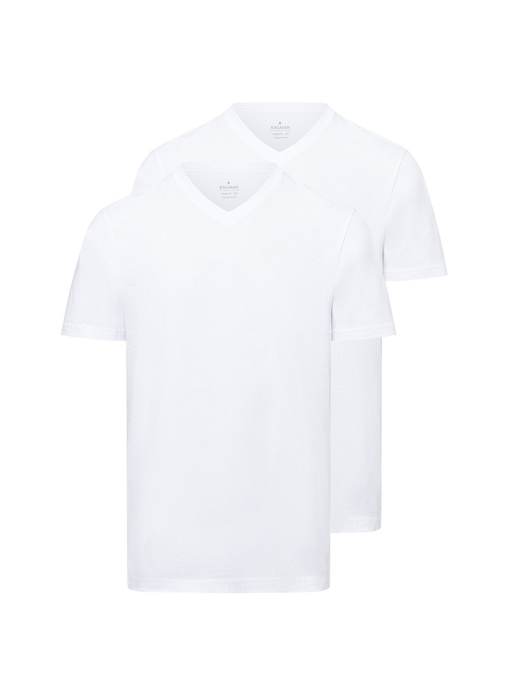 Ragman Doppelpack T-Shirt Herren Baumwolle