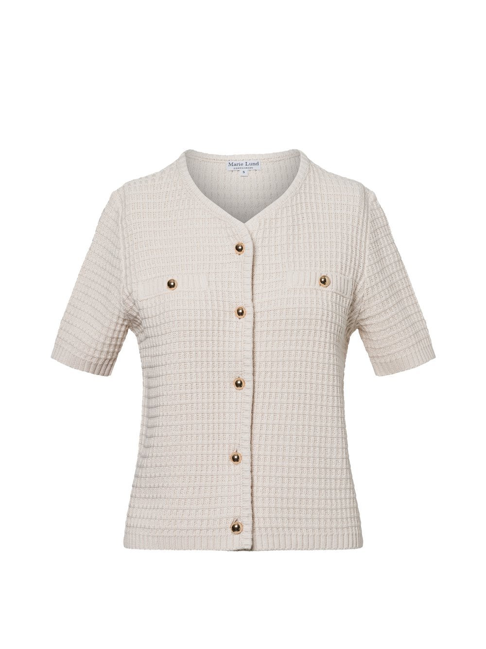 Marie Lund Kurzarm-Strickjacke Damen Baumwolle