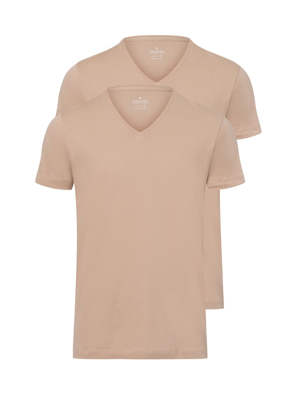 Ragman T-Shirt im 2er-Pack Herren Baumwolle