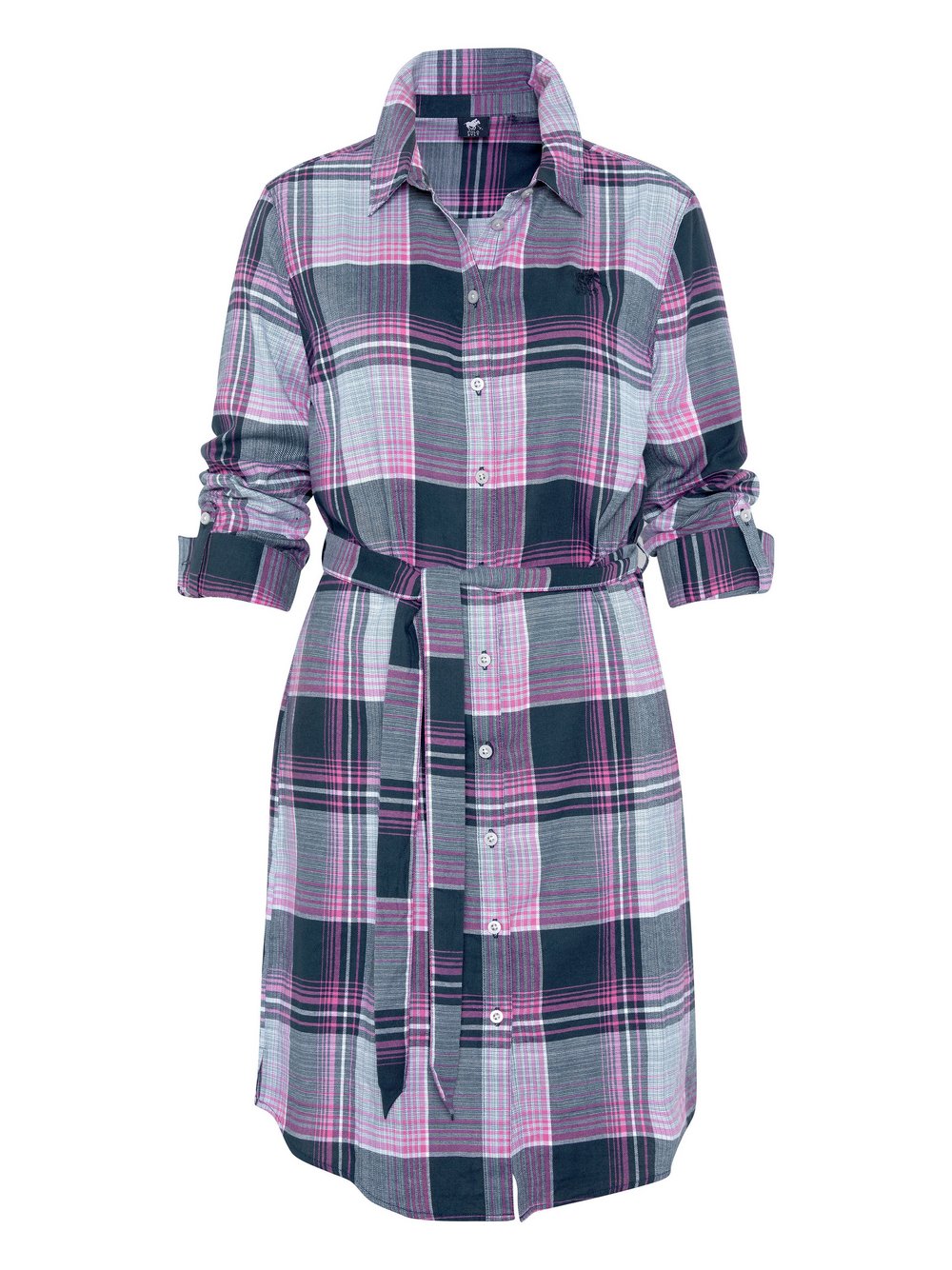 Polo Sylt Blusenkleid Damen Baumwolle kariert
