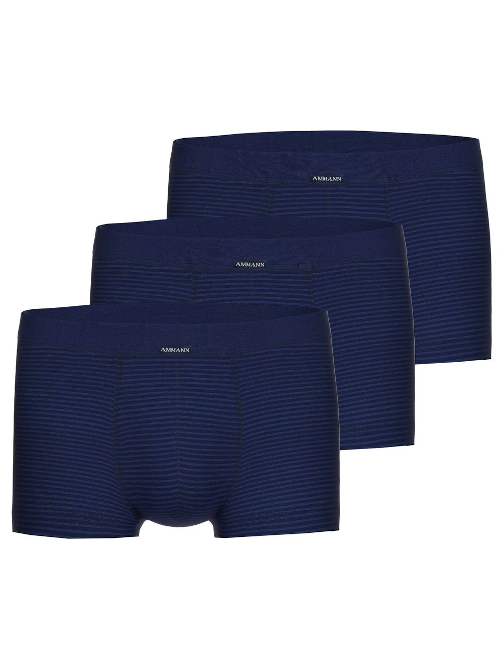 Ammann Boxershort 3er Pack Herren Baumwolle gestreift