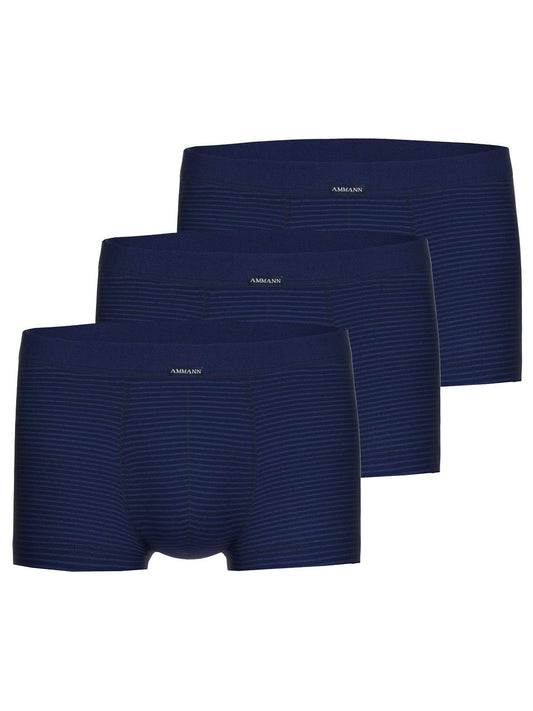 Ammann Boxershort 3er Pack Herren Baumwolle gestreift