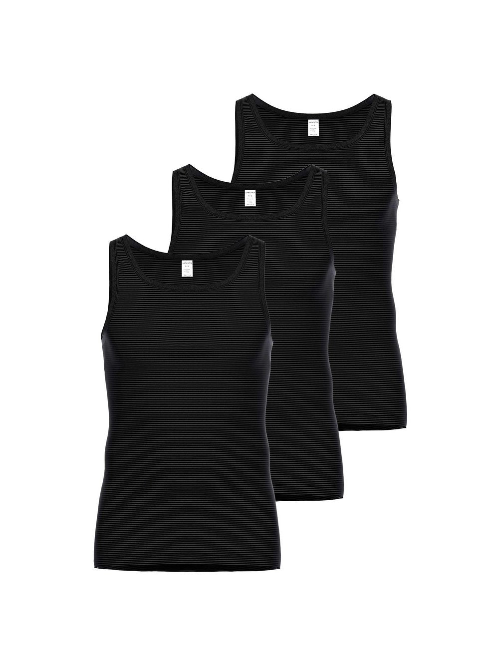 Ammann Unterhemd 3er Pack Herren Baumwolle gestreift