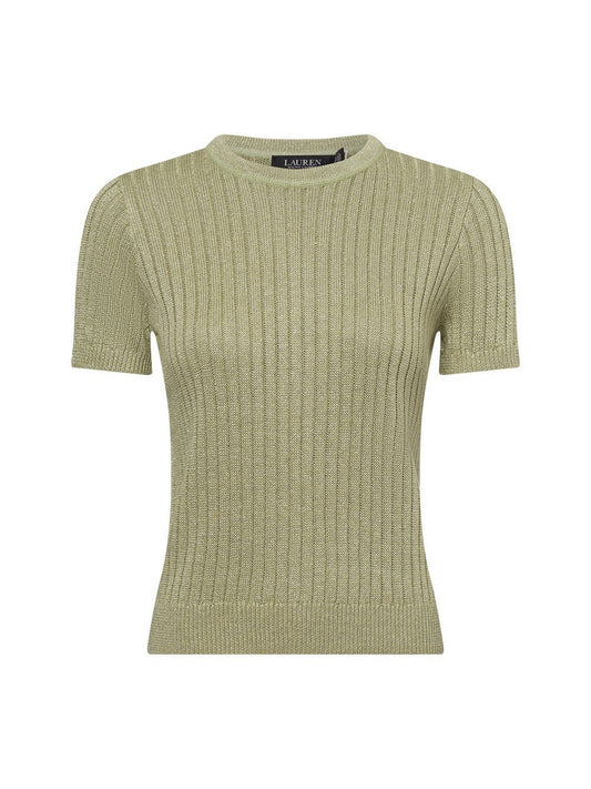 Lauren Ralph Lauren Kurzarm-Pullover Damen Leinen meliert