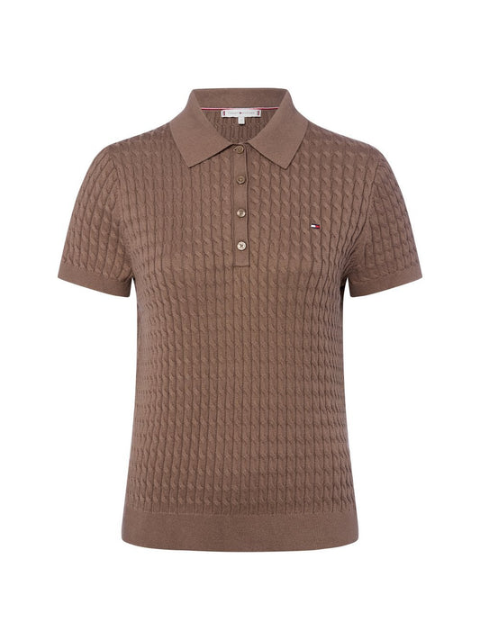 Tommy Hilfiger Poloshirt aus Strick Damen Baumwolle