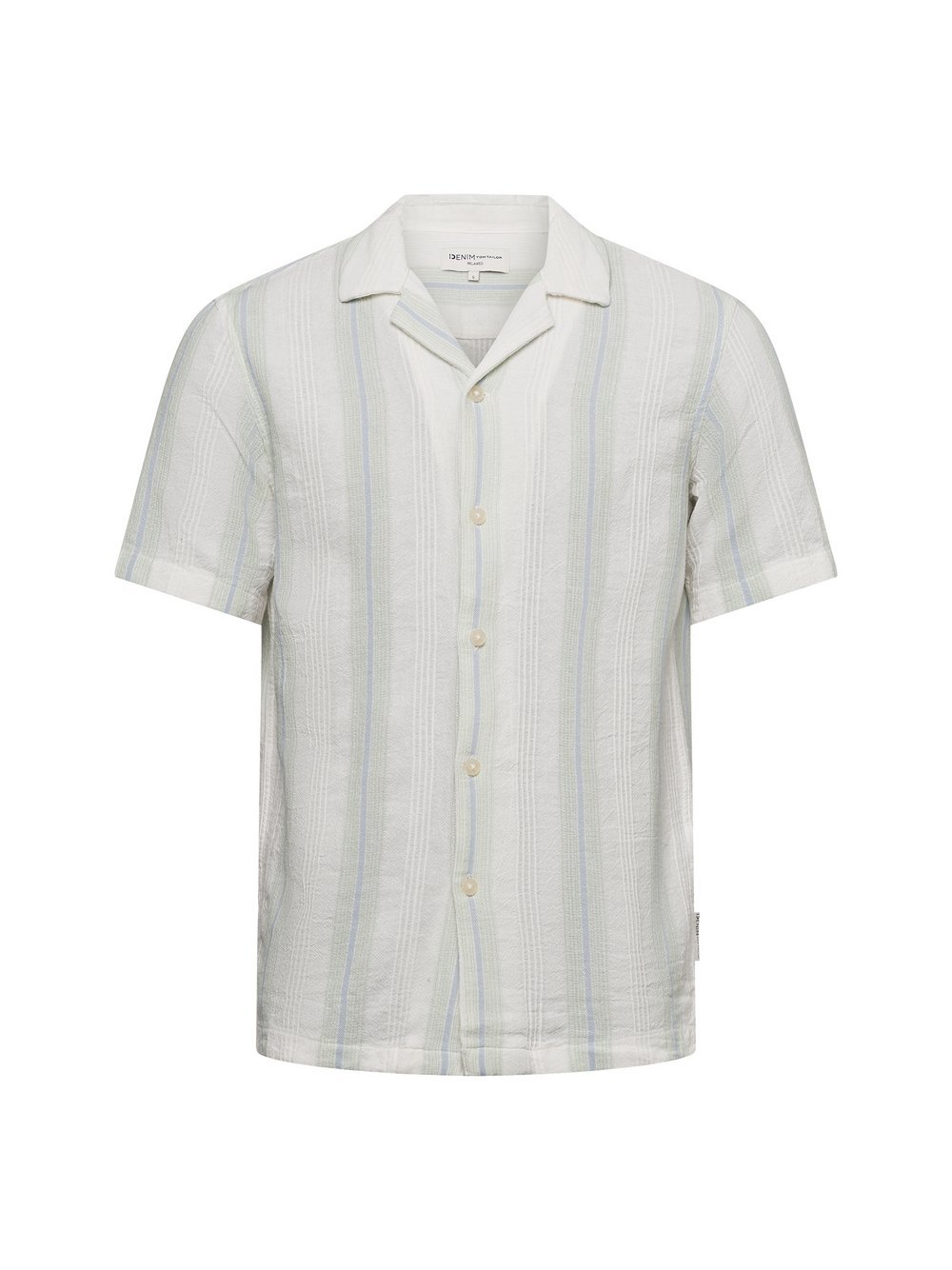 Tom Tailor Denim Kurzarm-Freizeithemd Herren Comfort Fit Baumwolle gestreift