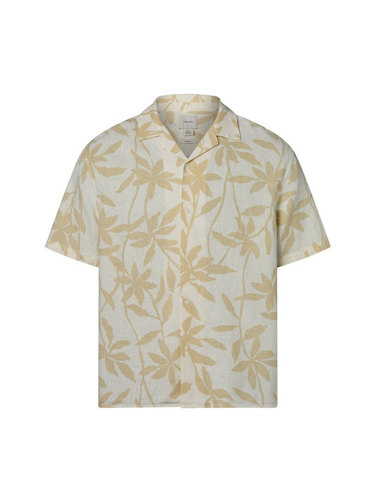 Calvin Klein Hemd mit Leinen-Anteil Herren Regular Fit gemustert