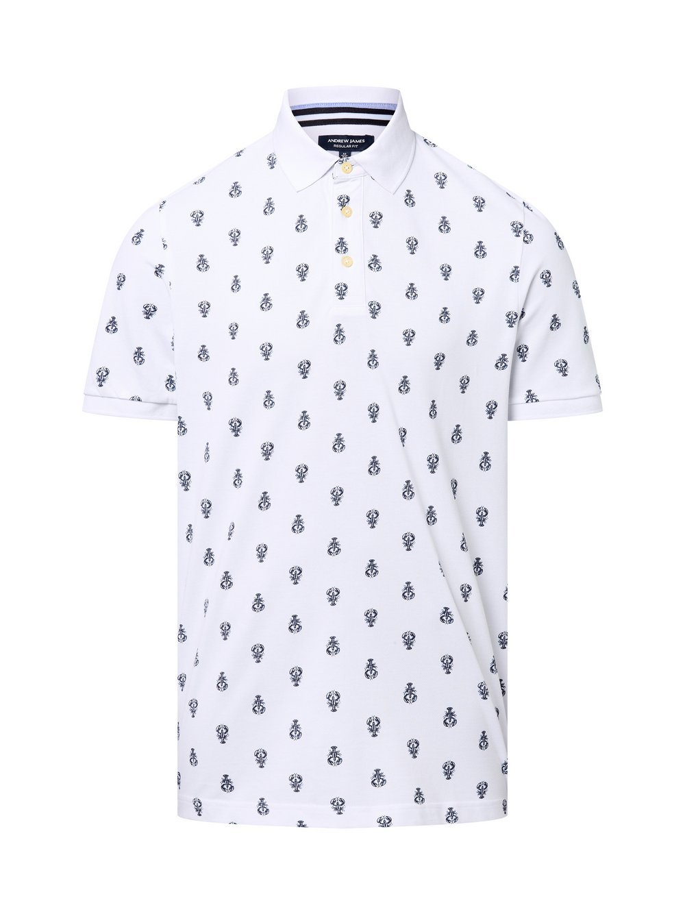 Andrew James Poloshirt Herren Baumwolle bedruckt