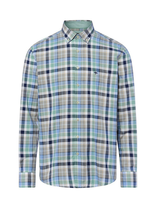Fynch-Hatton Hemd Herren Regular Fit Baumwolle kariert