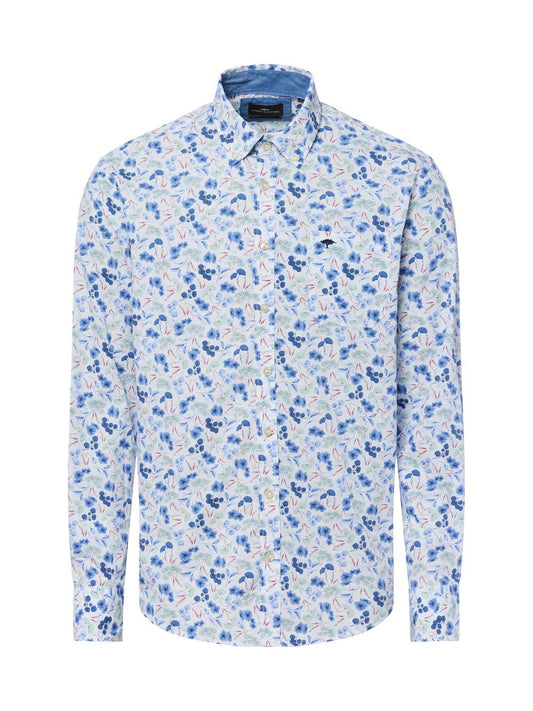 Fynch-Hatton Baumwollhemd Herren Regular Fit Baumwolle gemustert