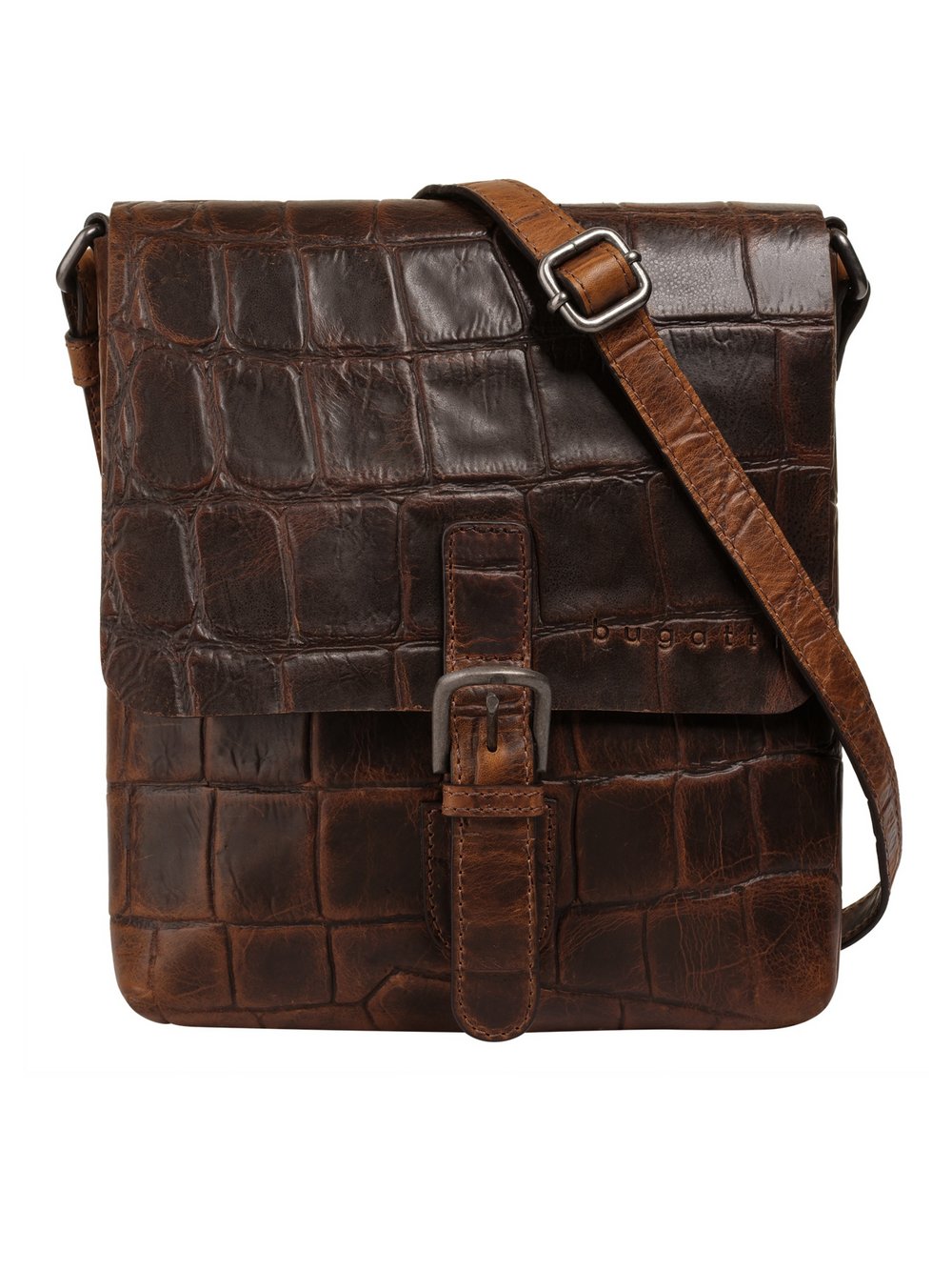 Bugatti Umhängetasche Damen Leder gemustert