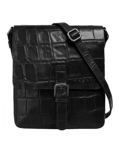 Bugatti Umhängetasche Damen Leder gemustert