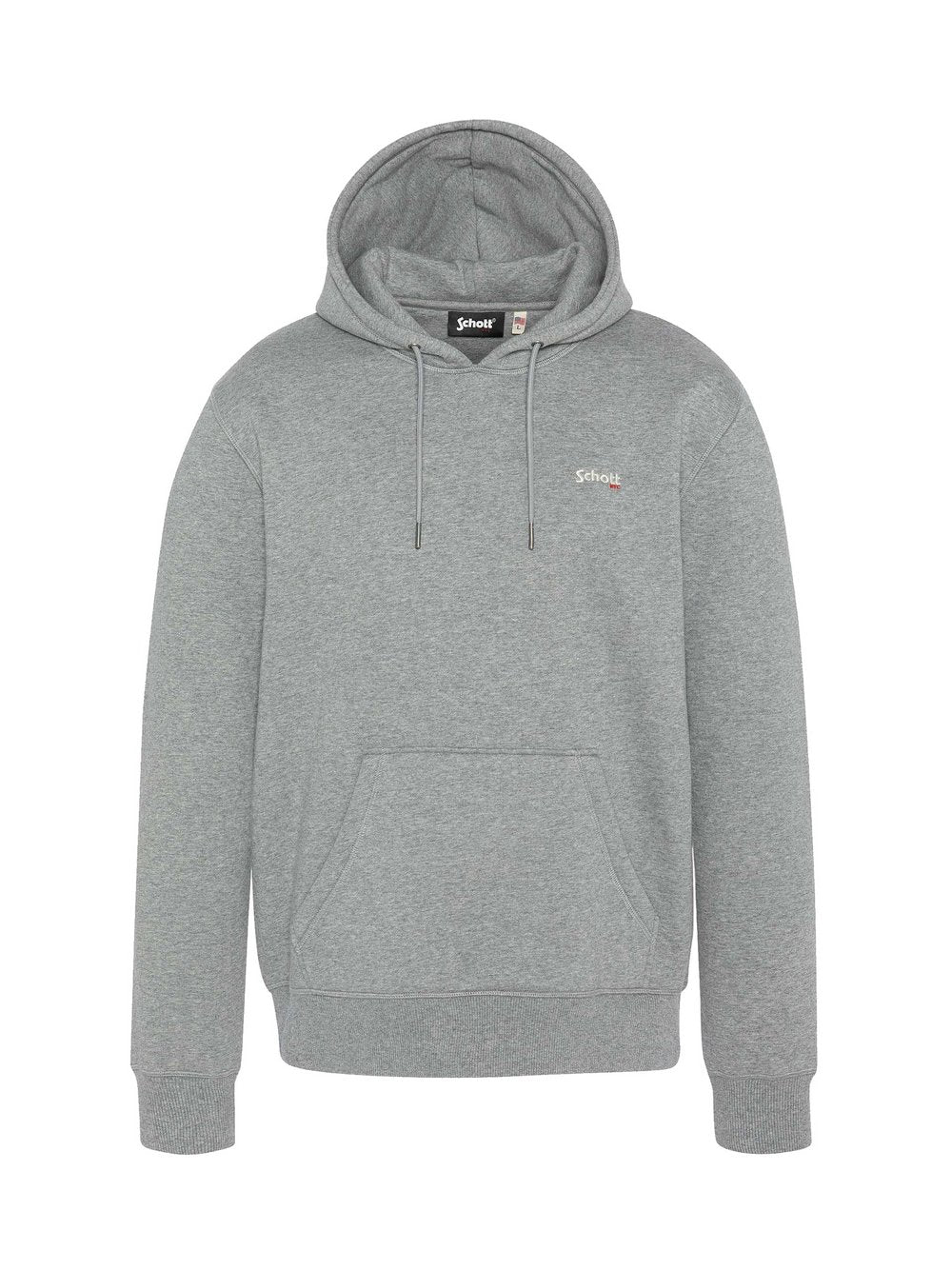 Schott N.Y.C. Kapuzensweatshirt Herren Baumwolle meliert