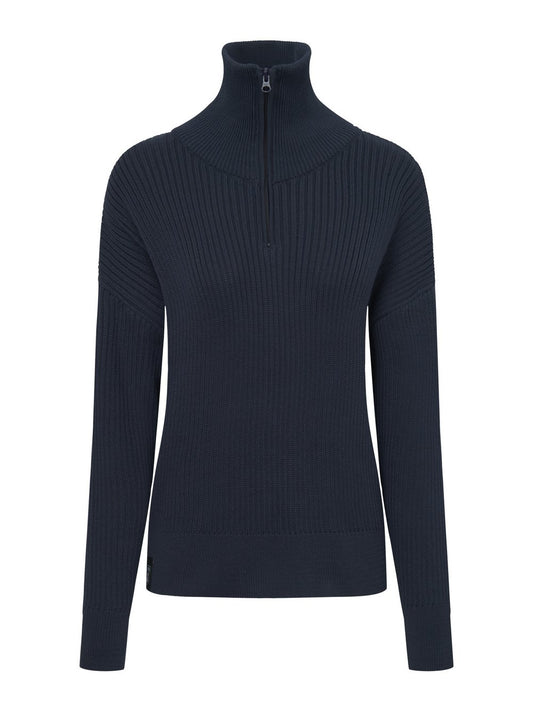 Derbe Langarm-Strickpullover Damen Baumwolle