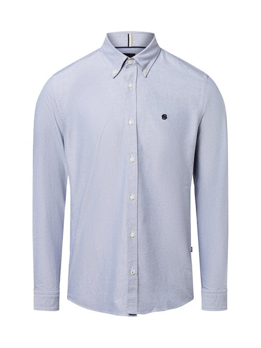 BOSS Freizeithemd Herren Slim Fit Baumwolle meliert