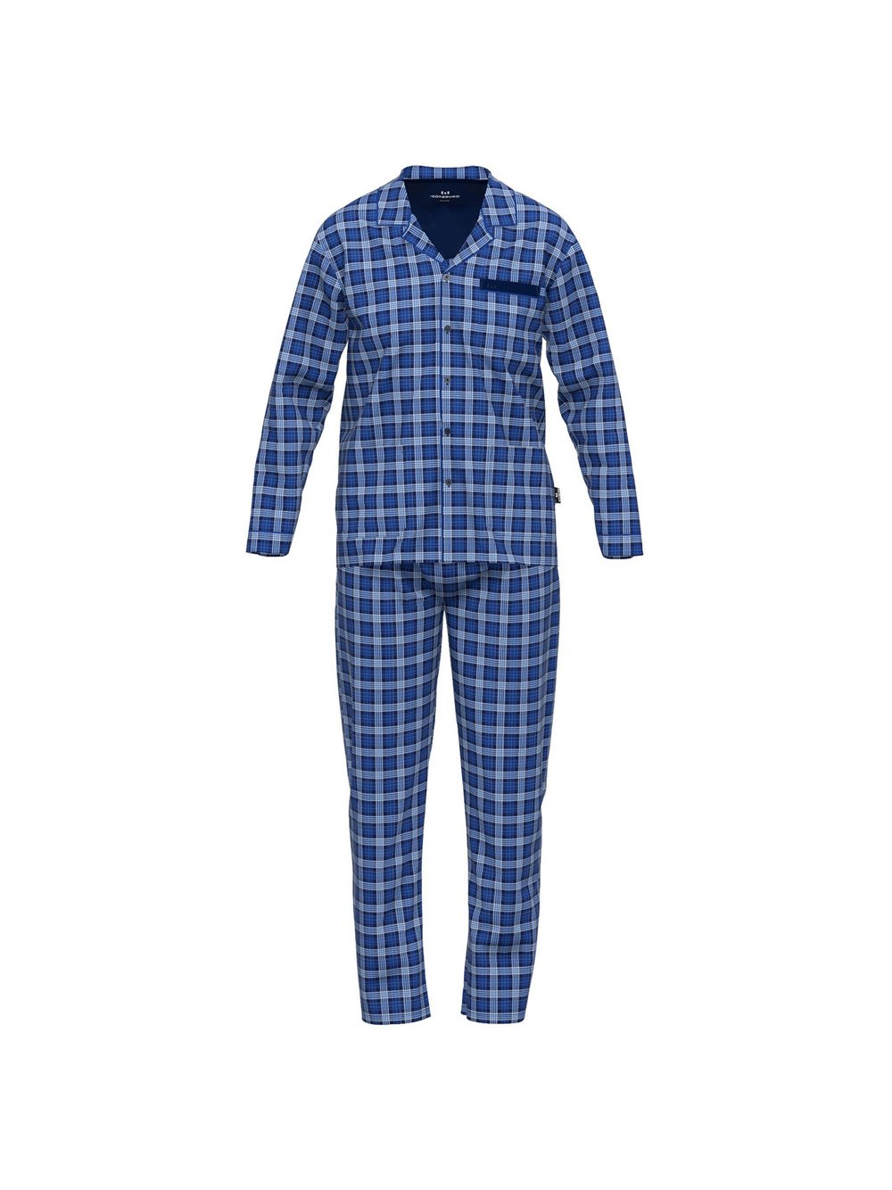 GÖTZBURG Pyjama Herren Baumwolle kariert