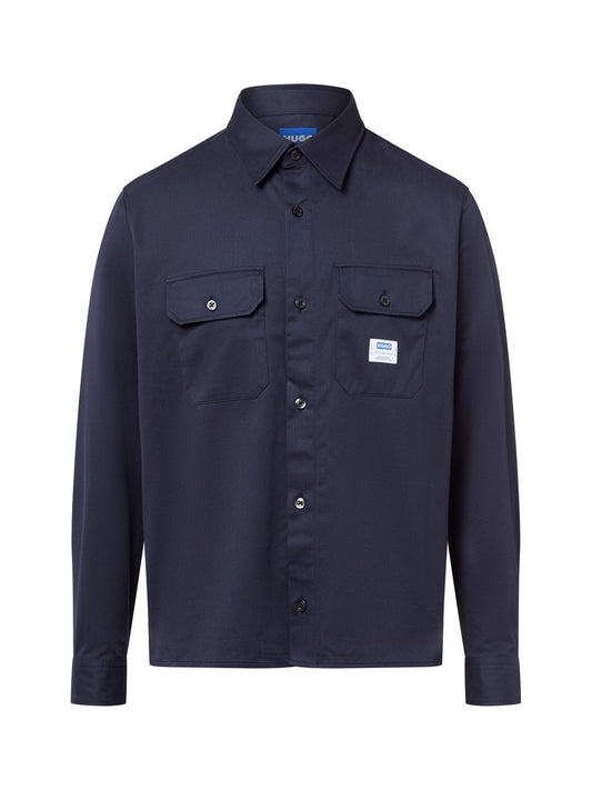 HUGO Overshirt Herren Regular Fit Baumwolle