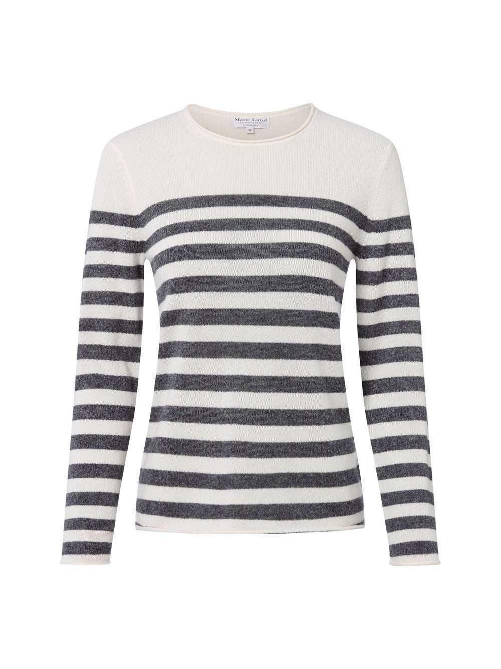 Marie Lund Pure Cashmere Pullover Damen Feinstrick gestreift