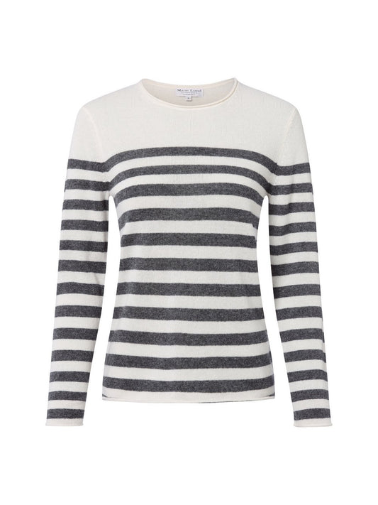 Marie Lund Pure Cashmere Pullover Damen Feinstrick gestreift