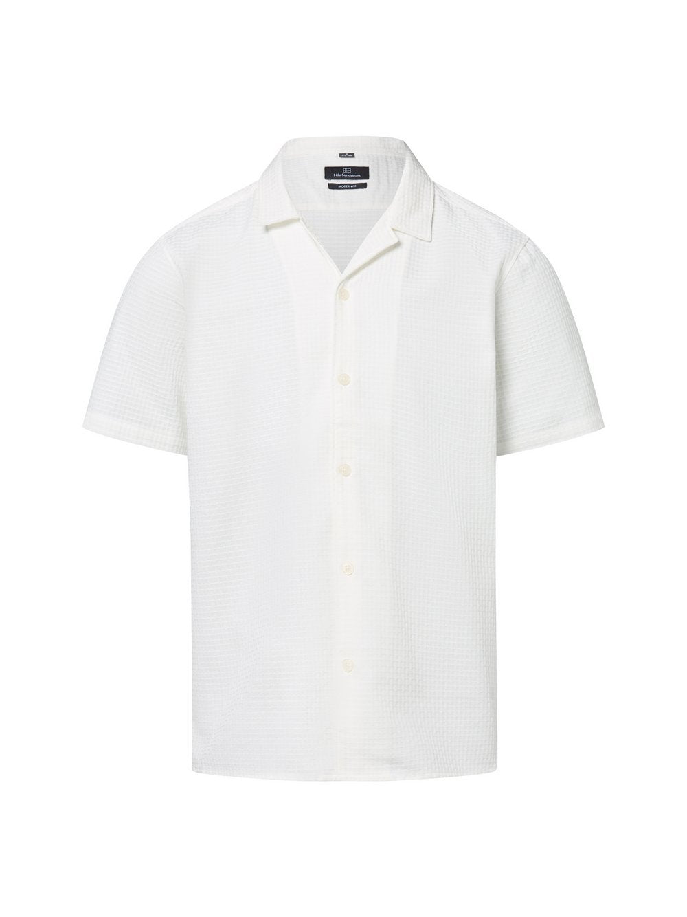 Nils Sundström Kurzarmhemd Herren Modern Fit Baumwolle