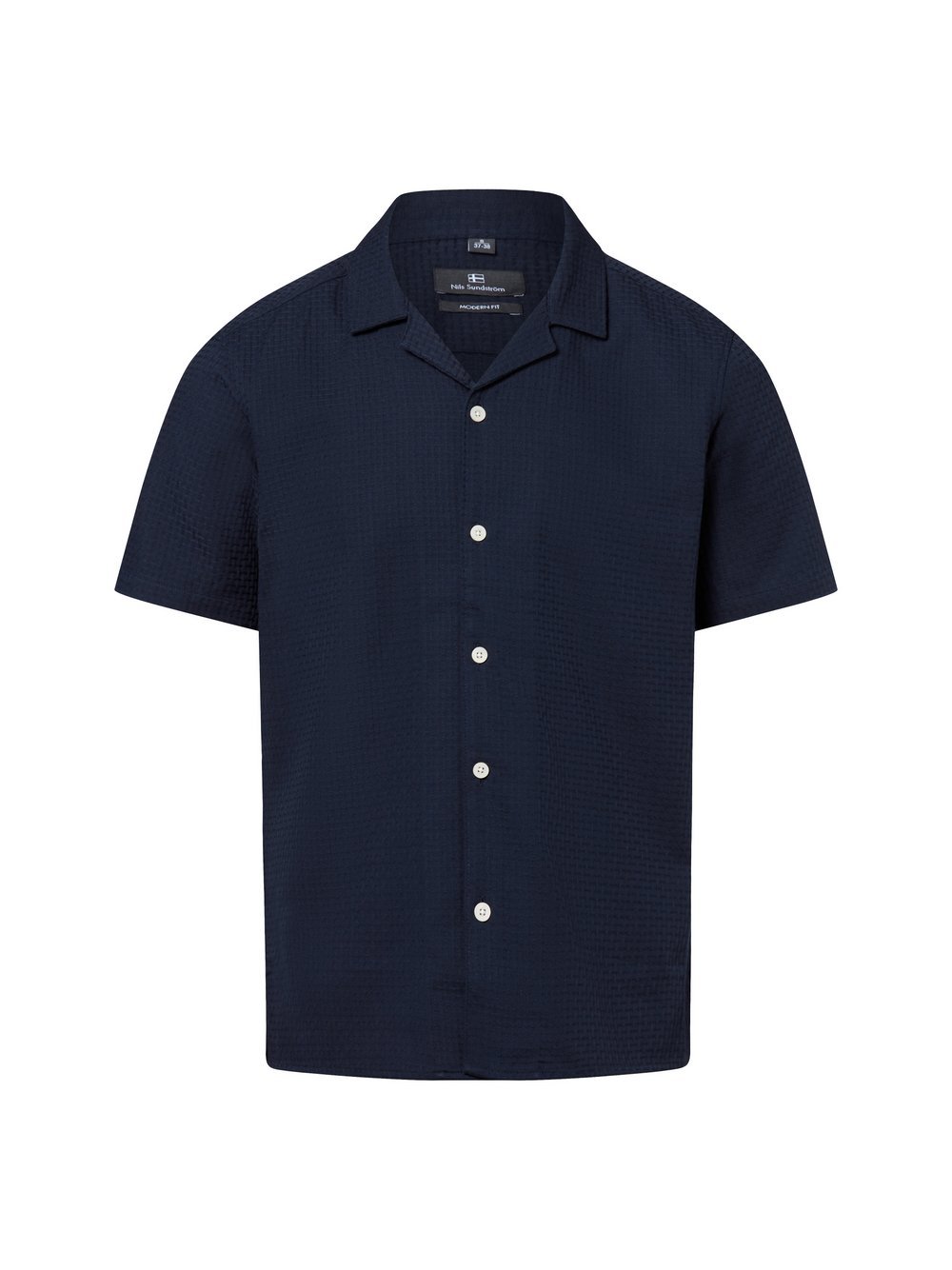Nils Sundström Kurzarmhemd Herren Modern Fit Baumwolle