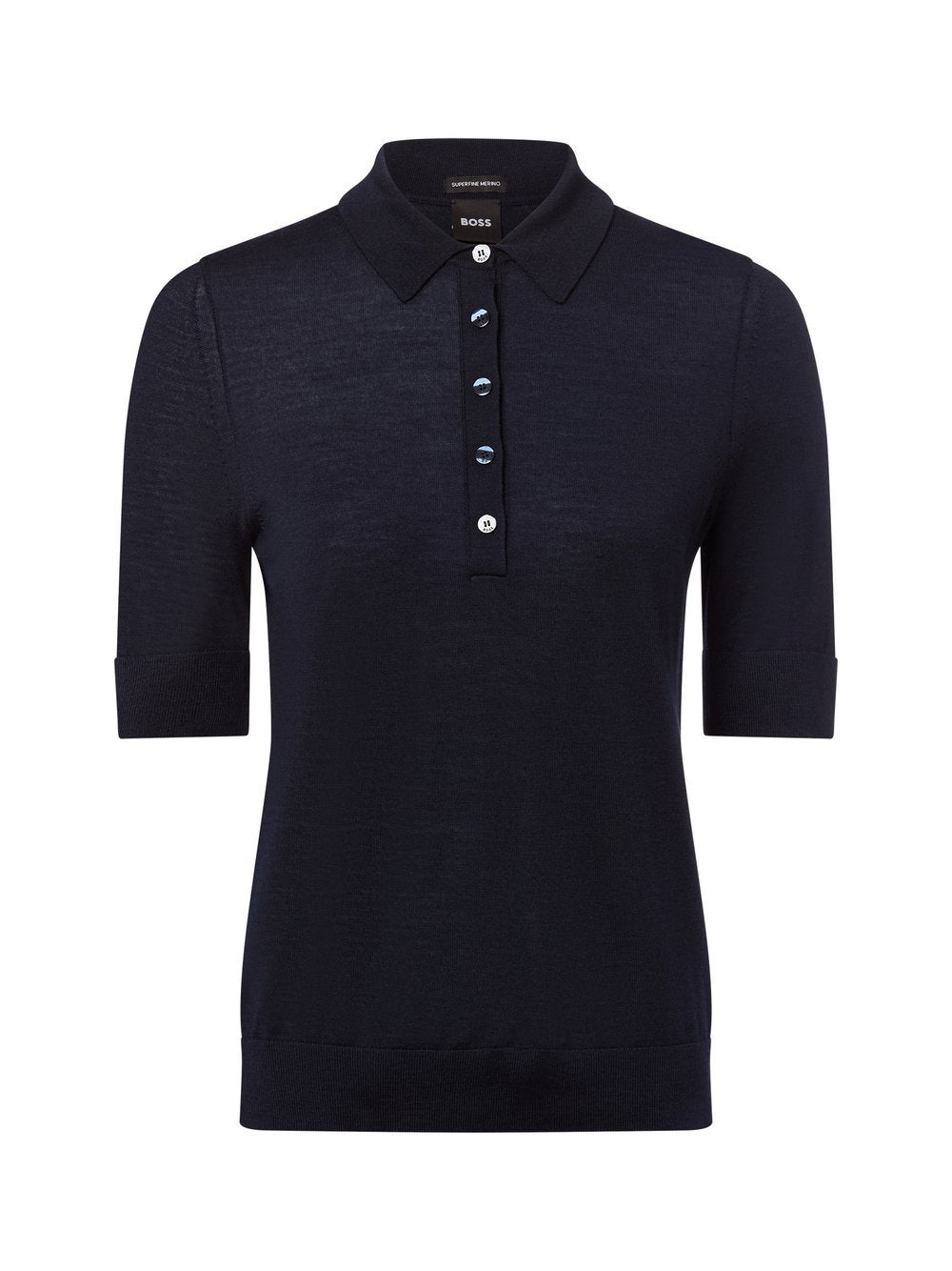 BOSS Schurwoll-Shirt Damen Schurwolle meliert