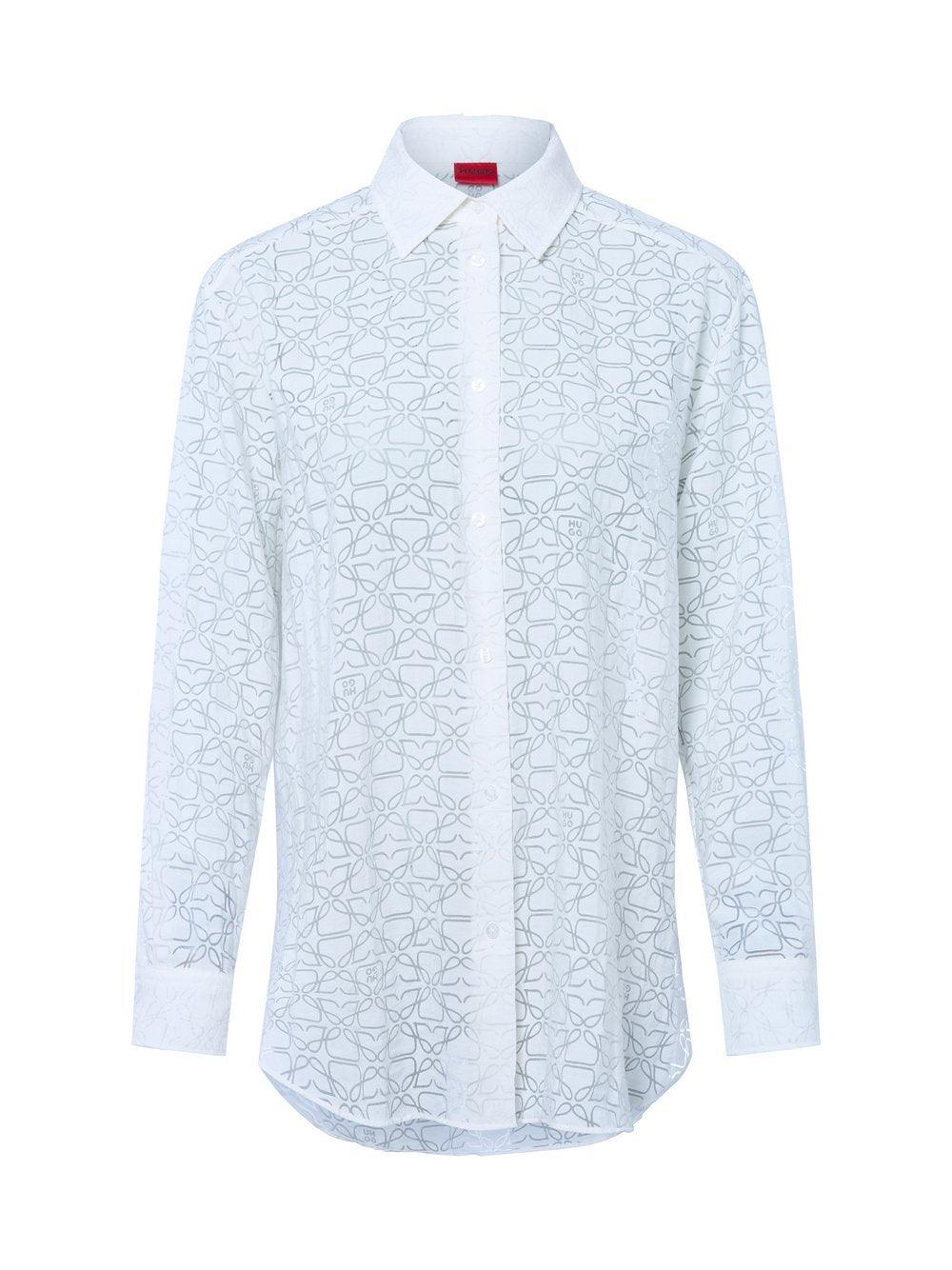 HUGO Hemdbluse Damen Viskose gemustert