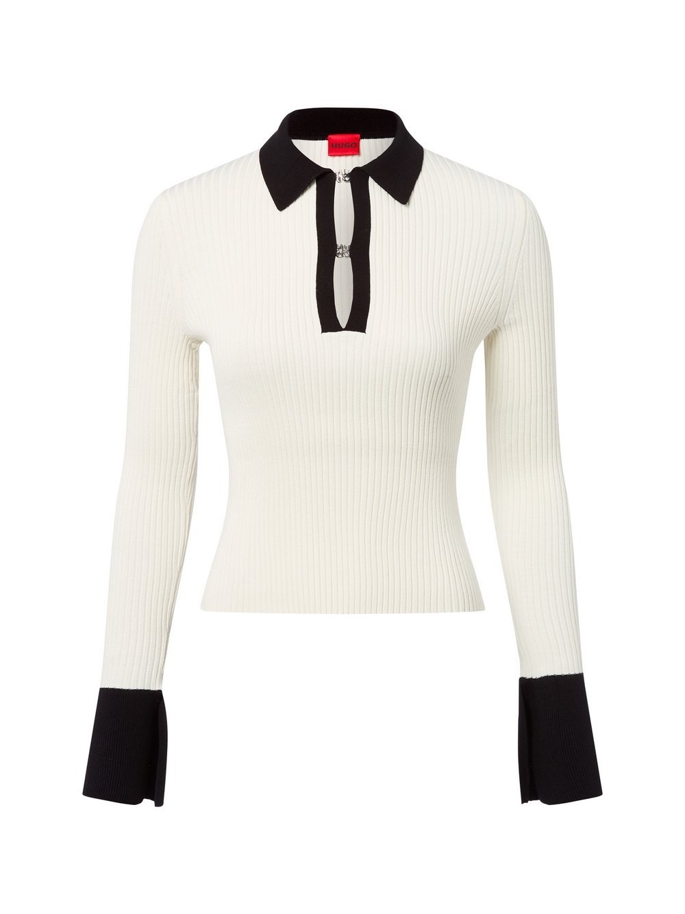 HUGO Rippstrickpullover Damen Grobstrick