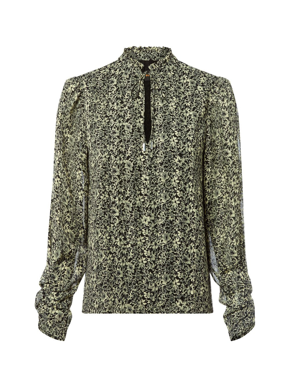 BOSS Blusenshirt Damen Chiffon gemustert